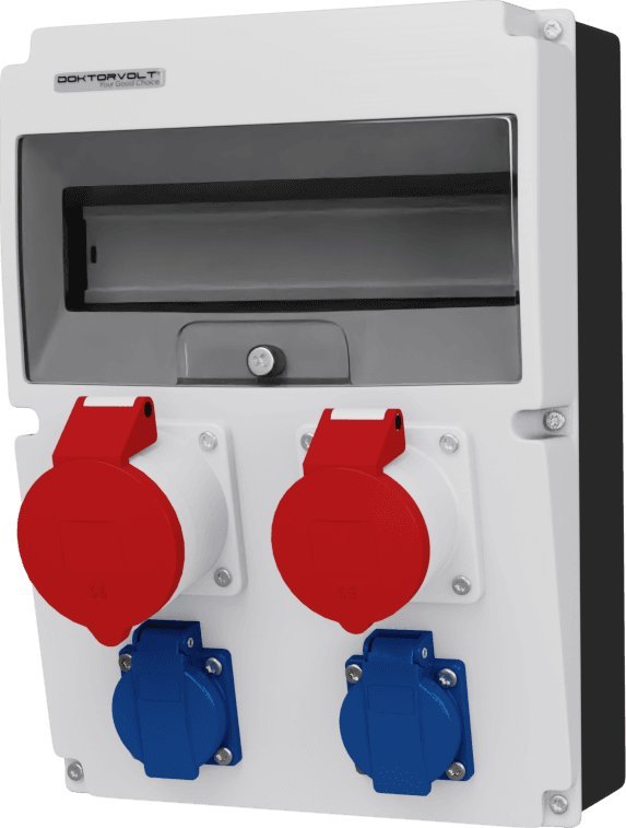 Doktorvolt Rozdzielnica budowlana JUN 1x32A 1x16A 2x230V gniazda Bals DOKTORVOLT