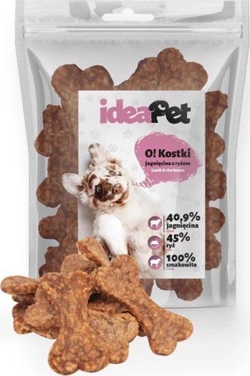 IdeaPet IDEAPET 500g KOSTKI JAGNIĘCINA Z RYŻEM 9cm