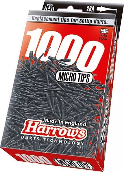 Harrows Darts antgaliai softip HARROWS DIMPLE 2BA 1000vnt