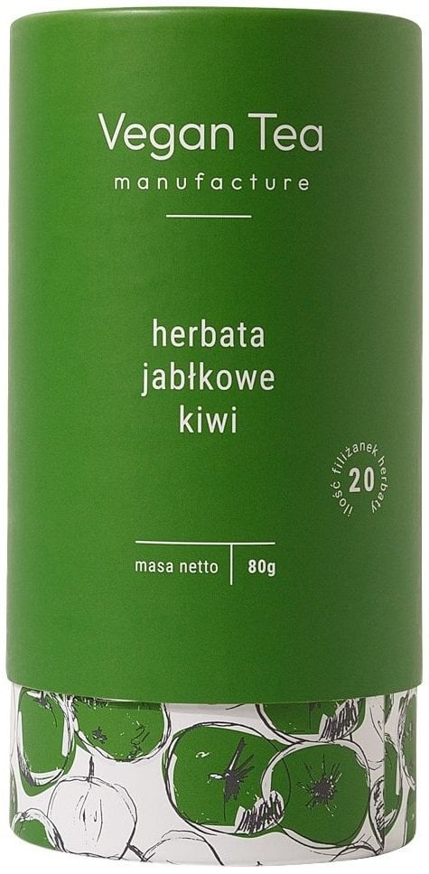 Vegan Tea Herbata zielona Jabłkowe Kiwi 80g