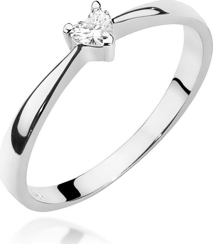 Best Diamonds złoty pierścionek z brylantem 0.10ct 21