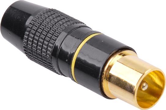 Wtyk anten TV METAL CZARNY