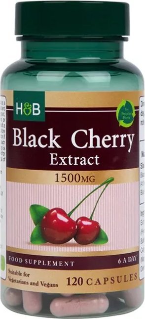 Holland & Barrett Holland & Barrett - Ekstrakt z czarnej wiśni, 1500mg, 120 vkaps