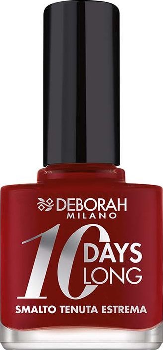 Deborah Deborah, 10 Days Long, Quick-Dry, Nail Polish, 161, Dark Red, 11 ml For Women