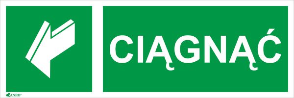 ANRO Tabliczka awaryjna Ciągnąć (36E/G/FS)