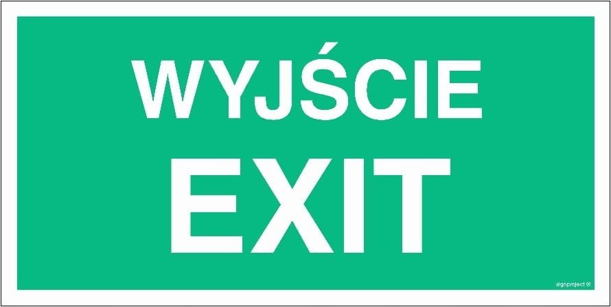 Mój dom Wyjście / Exit - 300X150 Płyta Foto Ewakuacyjne Libres Polska Sp Sgp-Ac001_300X150_Ps 5904937519190