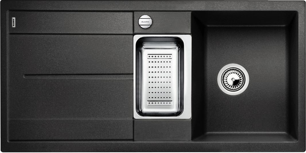 Zlewozmywak Blanco Metra 6 S Silgranit PuraDur Antracyt odwracalny, korek auto., odsączarka stalowa