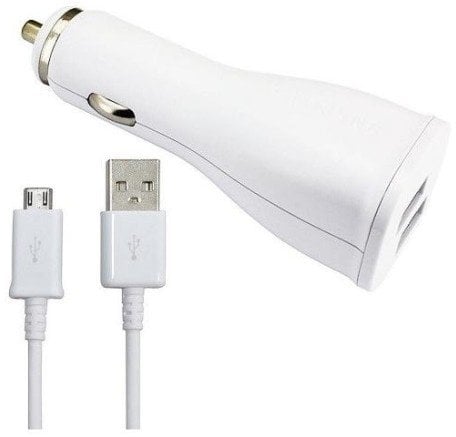 ŁADOWARKA SAMOCHODOWA SAMSUNG EP-LN920 2xUSB EP-DN930CWE BIAŁY