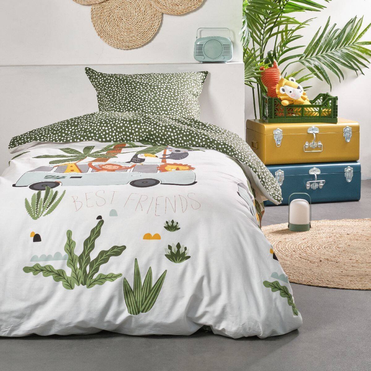 TODAY Pościel dla dzieci MAGIC JUNGLE, 100% bawełna, 140 x 200 cm