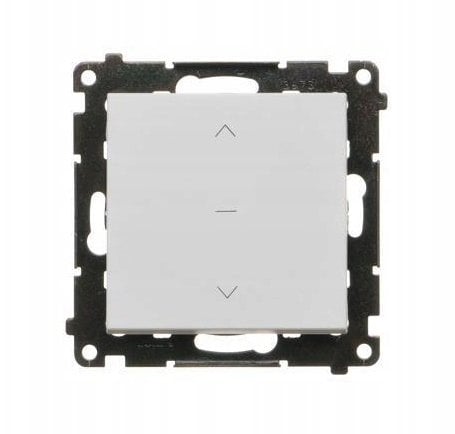 Kontakt-Simon Łącznik roletowy trójpozycyjny 1-0-2 (moduł) 10 A, 250 V~, szybkozłącza Jasnoszary mat TZW1K.01/114