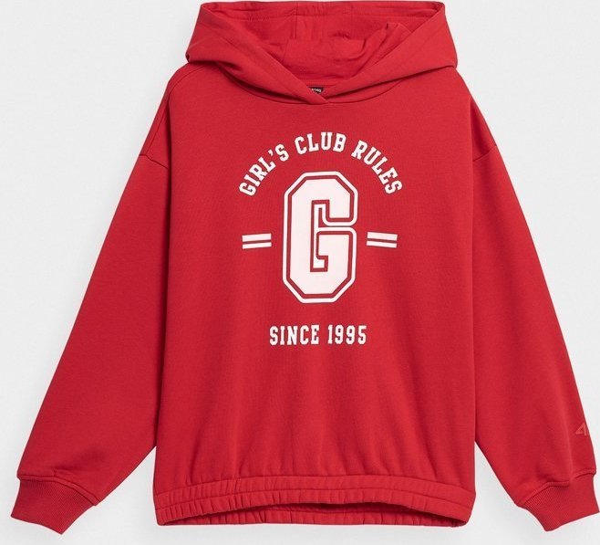 4f Bluza dla dziewczynki 4F czerwona HJZ22 JBLD004 62S 122/128cm