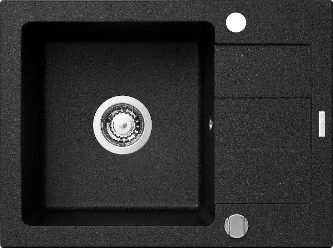 Zlewozmywak Pyramis Zlew Pyramis Sparta 59x44 1B 1D karbon 070073801