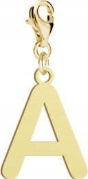Radziszewska Jewellery Charms Złoty z Literą 925 Alfabet Prezent Biżuteria DEDYKACJA GRATIS