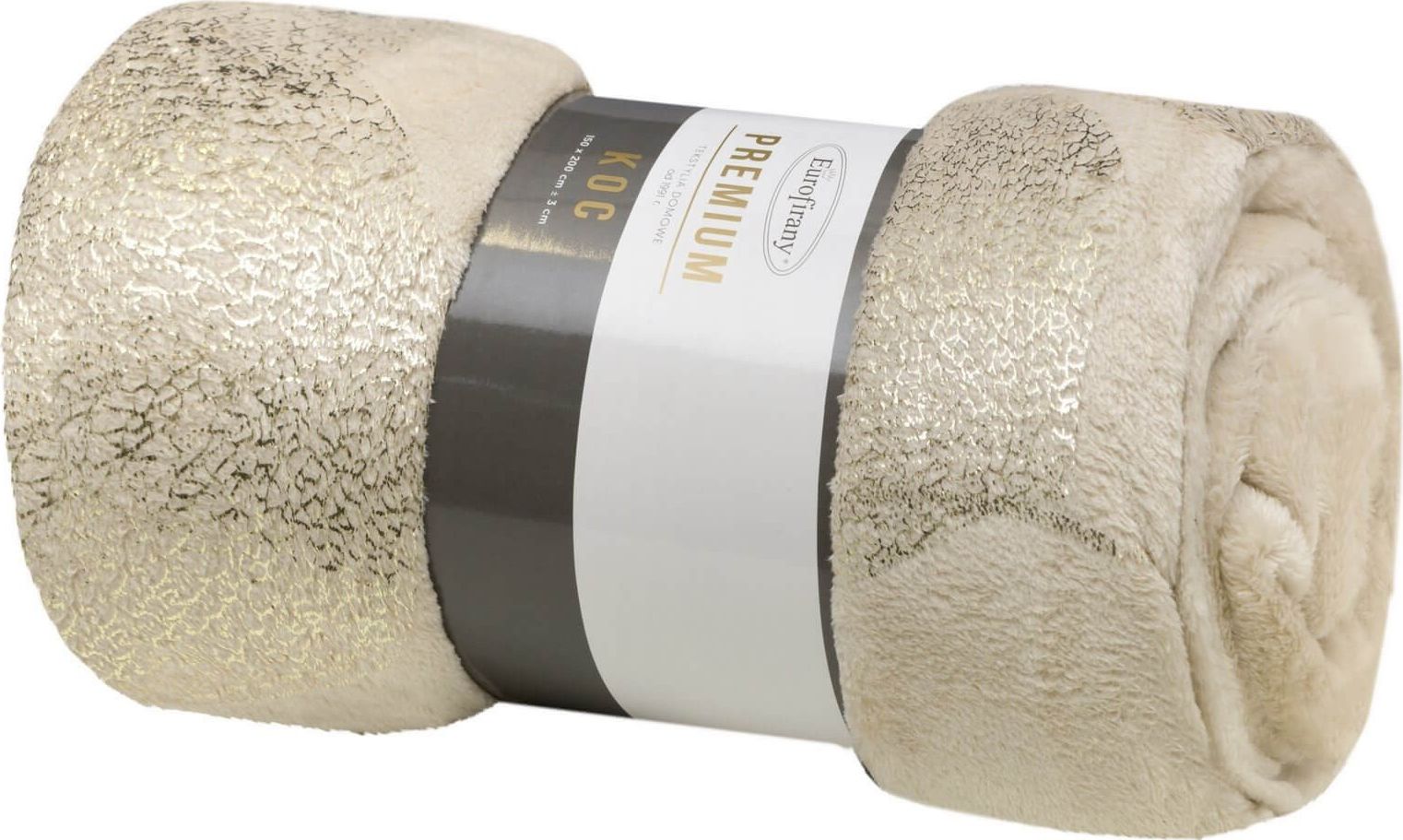 Eurofirany KOC FLANELOWY EUROFIRANY GINKO2 KREM 150x200