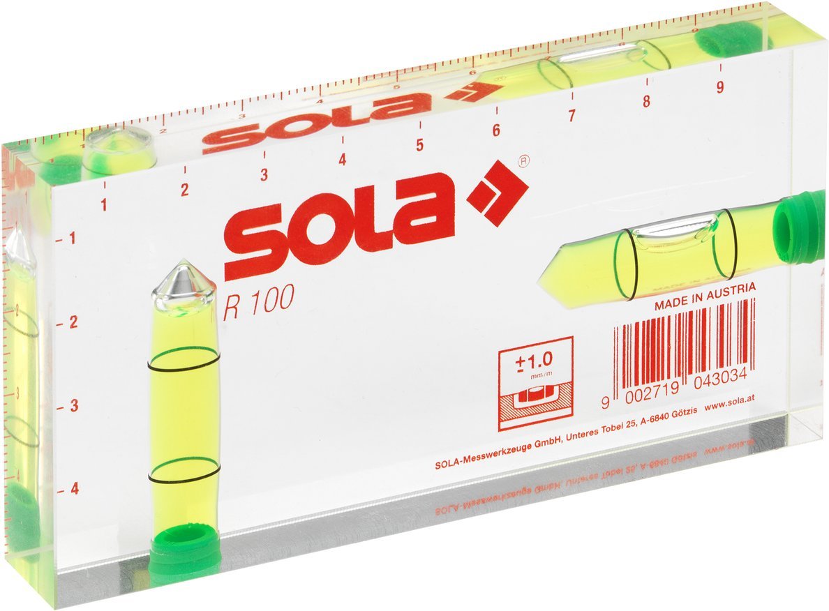 SPIRIT LEVEL SOLA 01622120 10CM