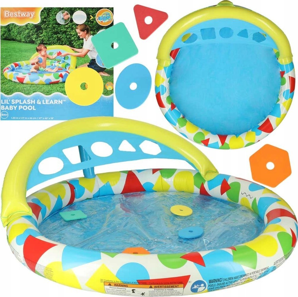 Bestway Basen brodzik z poduszką wodną ogrodowy 120cm BESTWAY