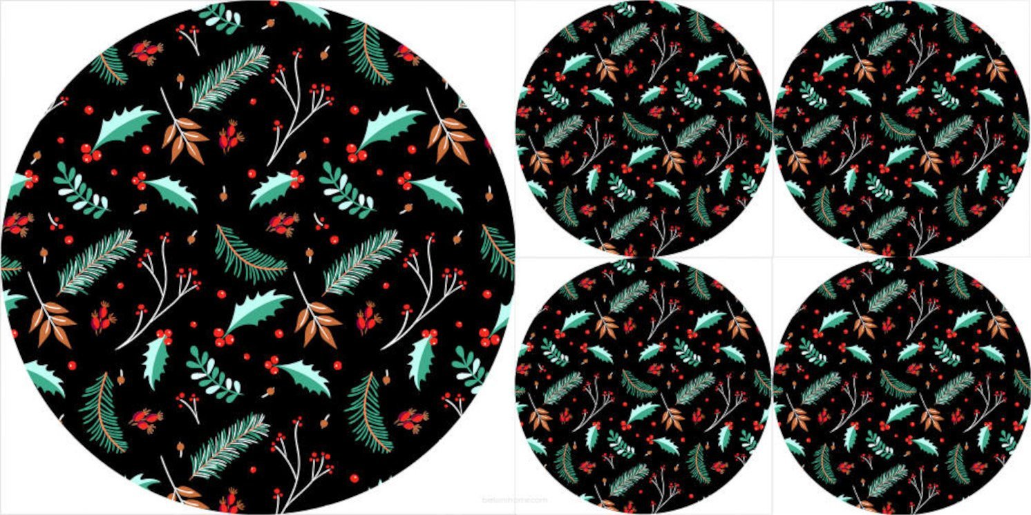 Bertoni BERTONI EE Zestaw podkładek na stół okrągłych 1+4 - OSTROKRZEW