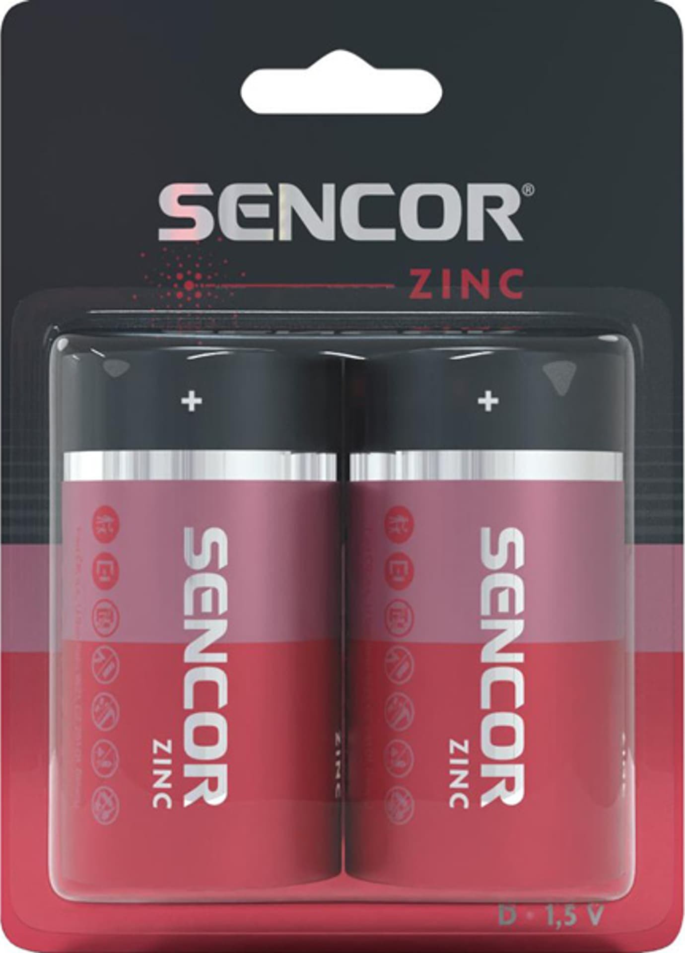 Sencor Bateria alkaliczna, D (LR20), ogniwo typ D, 1.5V, , blistr, 2-pack