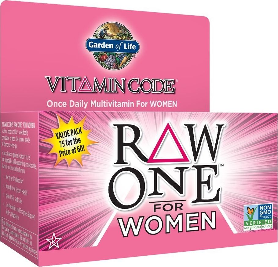Garden of Life Garden of Life - Vitamin Code RAW ONE dla Kobiet, 75 kapsułek