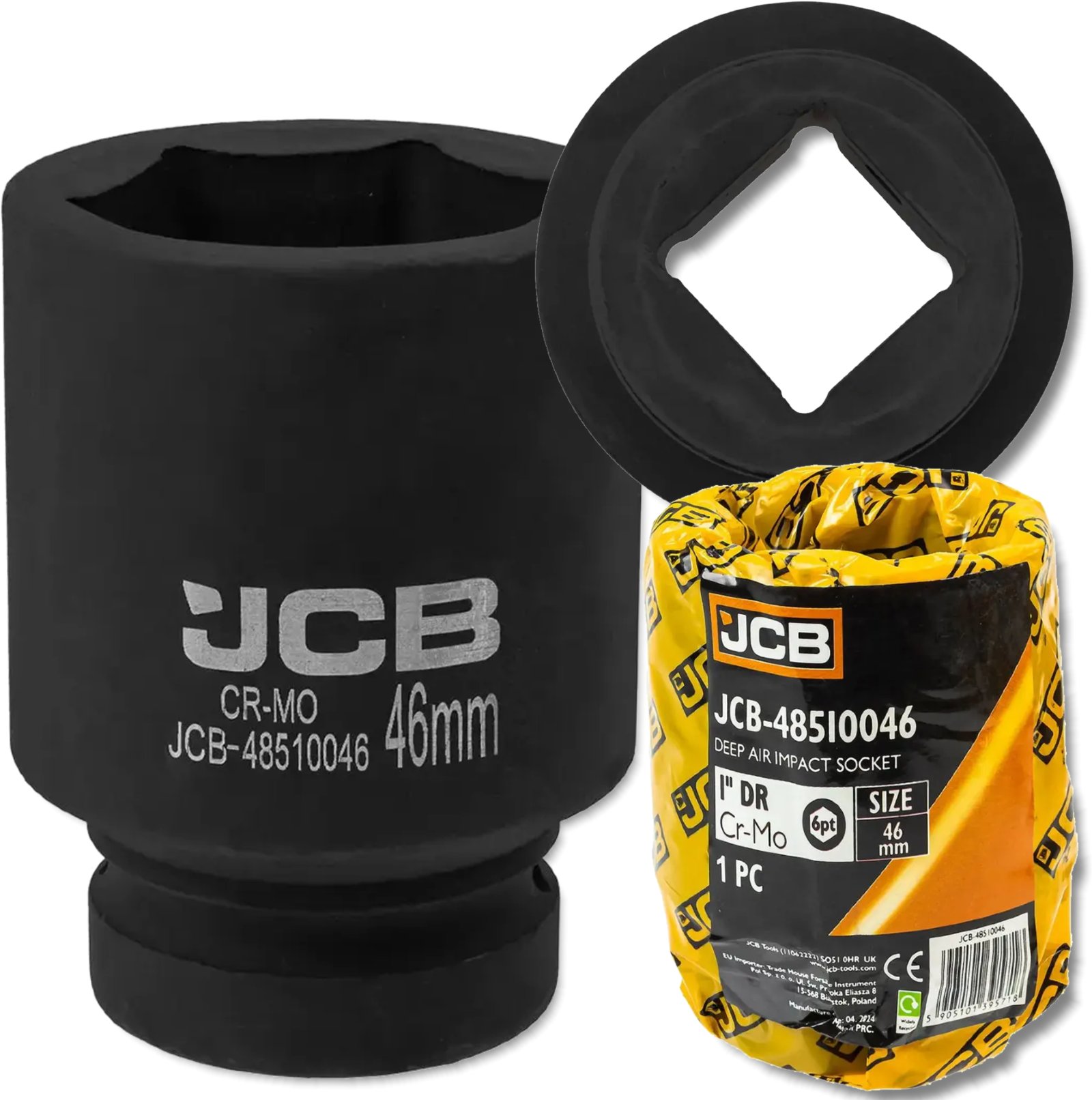 JCB Nasadka UDAROWA głęboka 1" 46mm 6-kątna Cr-Mo KLUCZ nasadowy