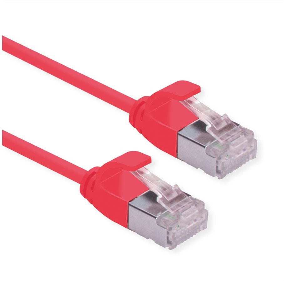 ROLINE F/UTP DataCenter Patchkabel Cat.6A (Class EA), LSOH, extra dun, rood, 1,5 m