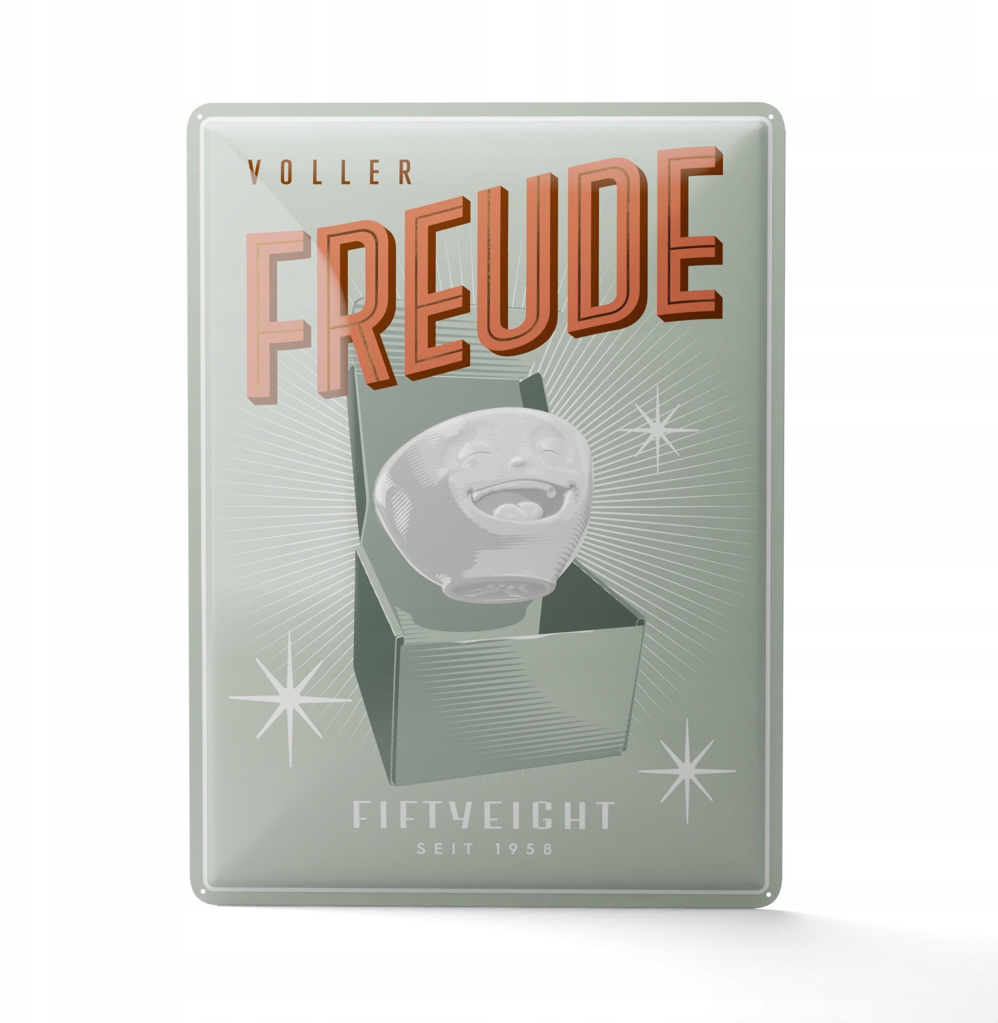 FIFTYEIGHT Blechschild Freude