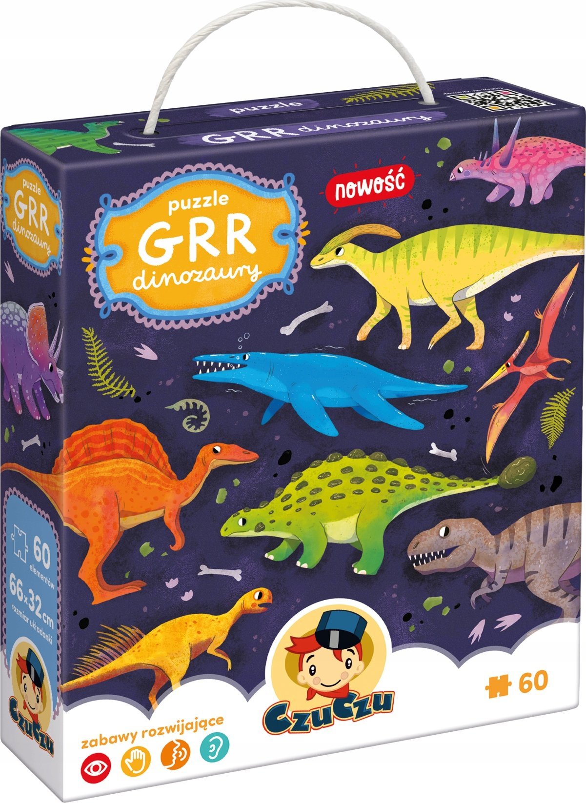 Czuczu Puzzle 60 elementów Grr Dinozaury