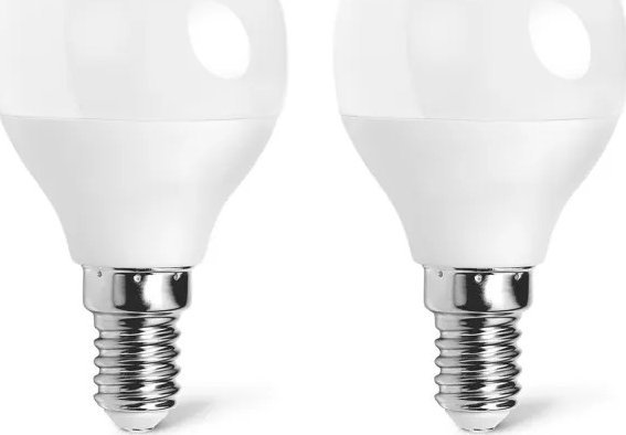 Aigostar Żarówka diodowa LED G45 E14 7W 2 szt. ciepła Żarówka diodowa LED G45 E14 7W 2 szt.