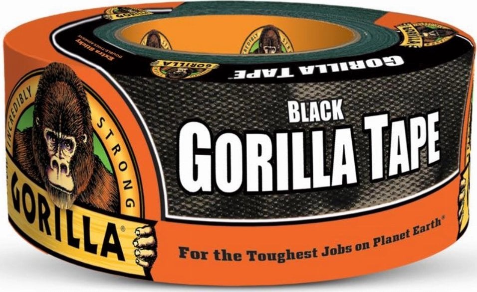 Gorilla Sports Gaffatape - 48mm - Sort - 11 m.