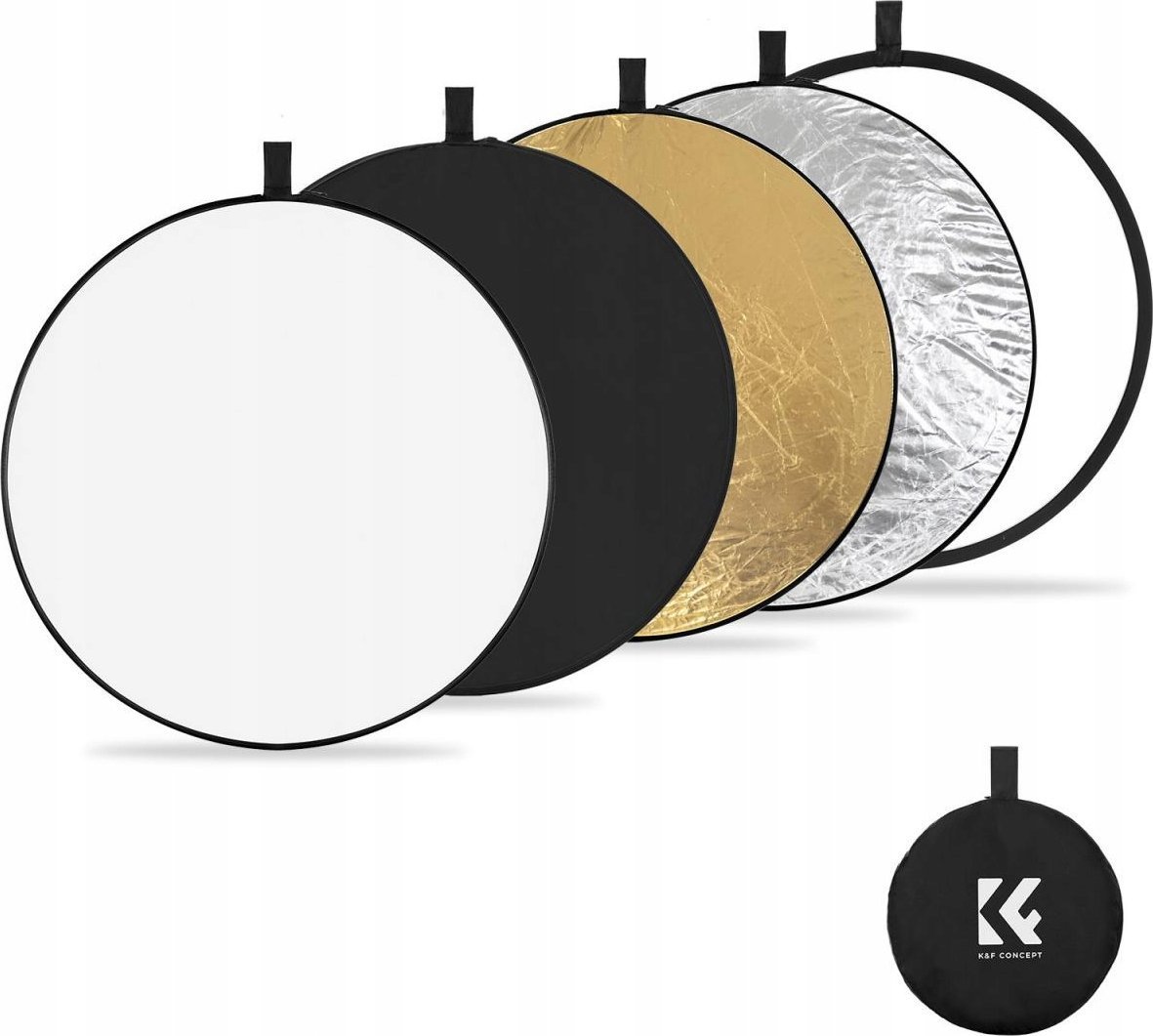 K+F Blenda Fotograficzna 5w1 Dyfuzor + Etui Plener Studio Okrągła 110cm 110 / K&f / Kf18.0003