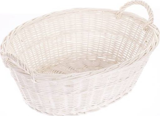 WickerPL OWALNY WIKLINOWY KOSZ WANIENKA NA PRANIE KOSZ NA ZABAWKI 60X44X H23 CM