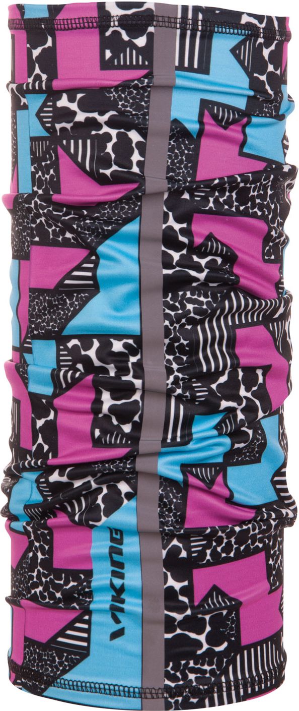 Viking Chusta wielofunkcyjna damska Reflective czarno-różowo-niebieska (405/19/8844/46)