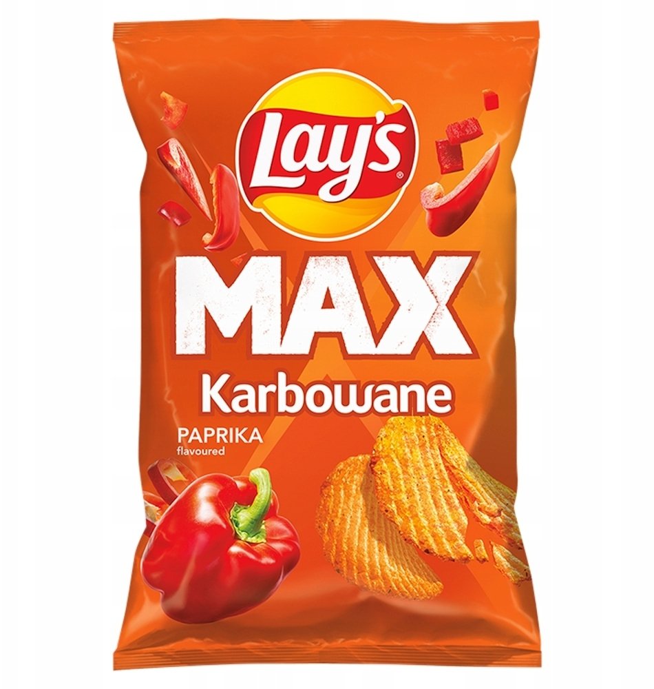Lay's Max Lays Karbowane Chipsy paprykowe 40 g