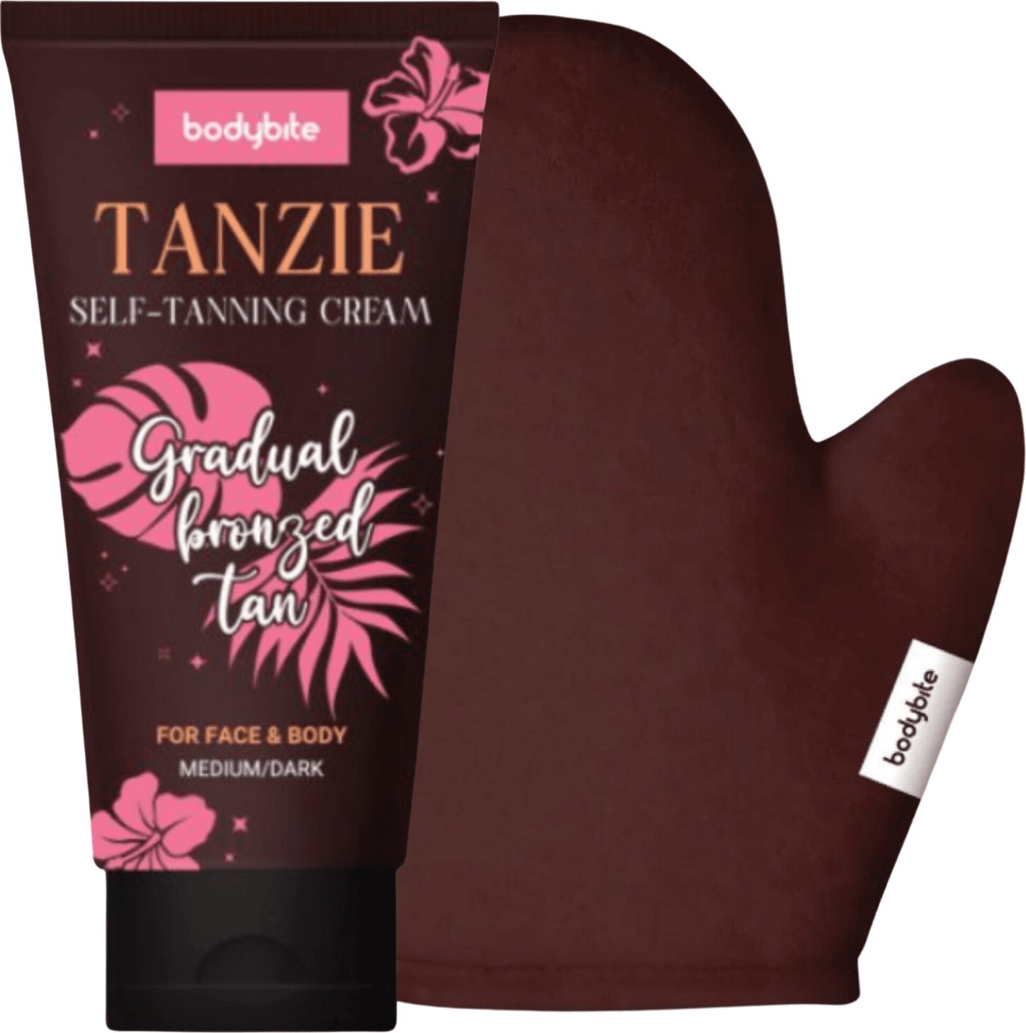 Bodybite Bodybite Tanzie Krem Samoopalający + Rękawica