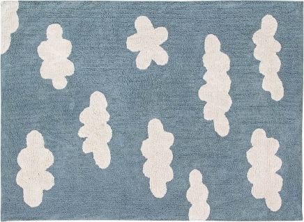 Lorena Canals Lorena Canals Dywan bawełniany Clouds Vintage Azul 120 x 160 cm