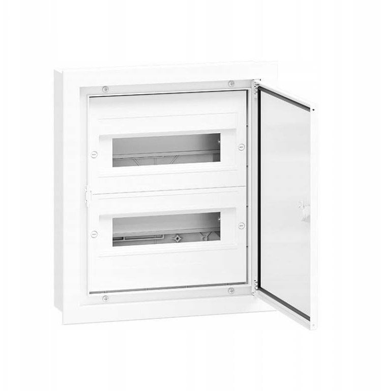 Rozdzielnica hermetyczna podtynkowa 2x12 drzwi aluminiowe IP54 DARP 24S Quiteline 9.212