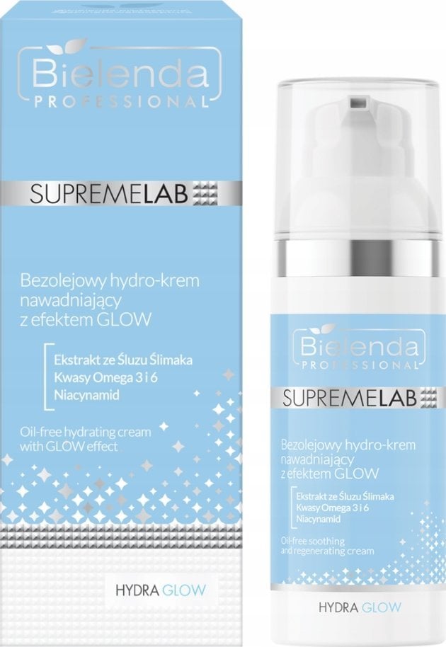 Bielenda SupremeLab Bezolejowy hydro-krem nawadniający z efektem Glow 50ml