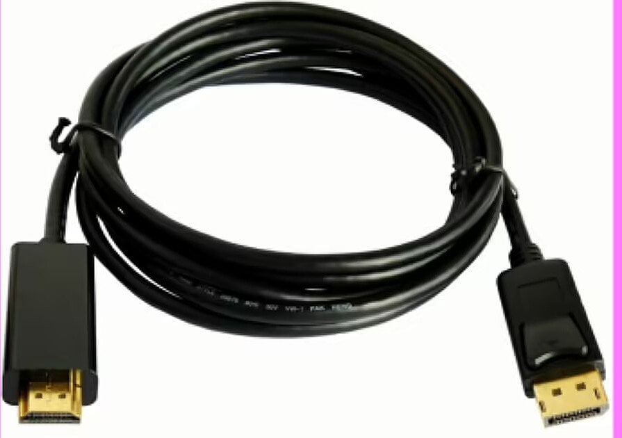 Kabelis Brackton DisplayPort Male - HDMI Male 2m Black
