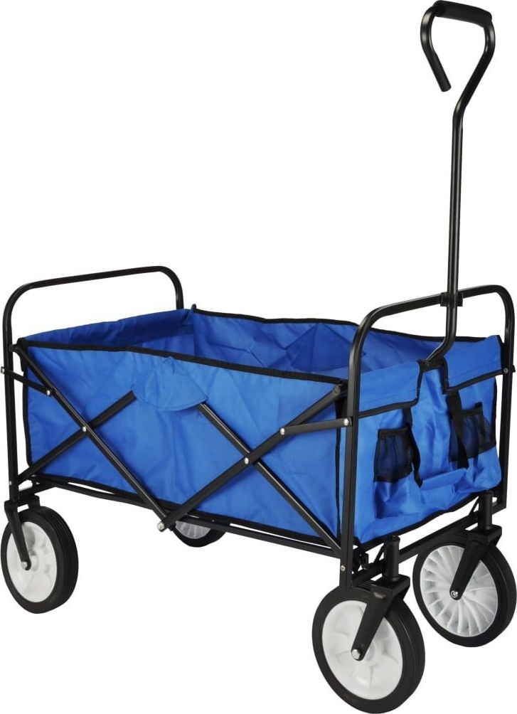 HI Składany wózek, niebieski, 53,5 x 83 x 27 cm