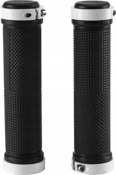 Korbi SKRĘCANE CHWYTY KIEROWNICY GRIPY ROWEROWE BIAŁE