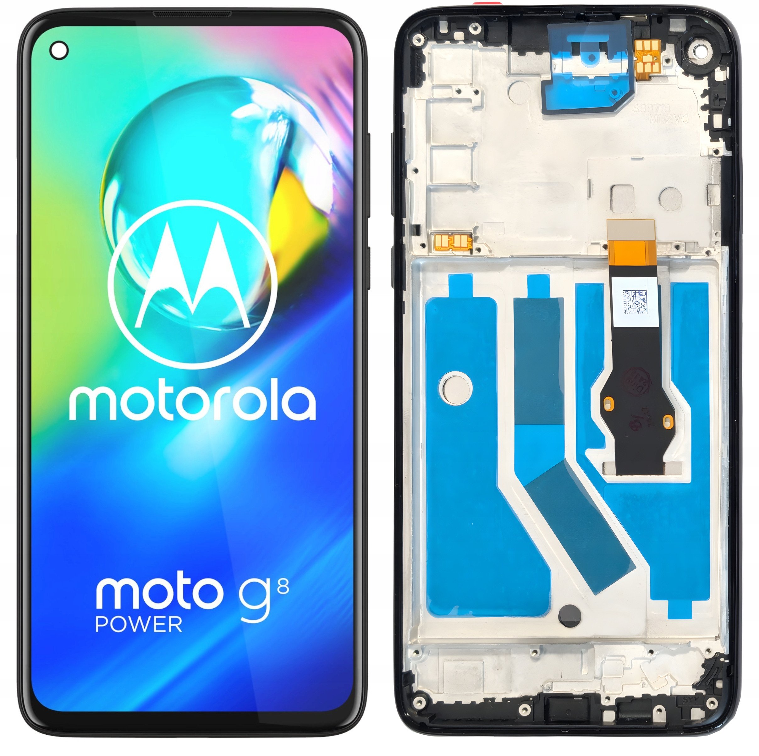 WYŚWIETLACZ EKRAN LCD DO MOTOROLA G8 POWER RAMKA CZARNY XT2041-1 XT2041-3