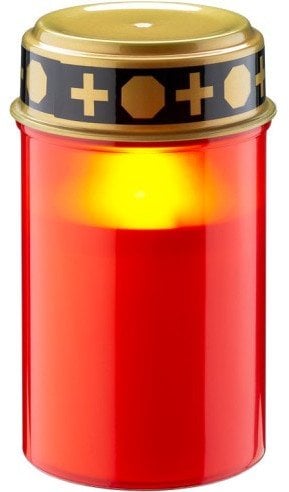 Subito Znicz LED, czerwony - Wersja kolorystyczna czerwony-złoty