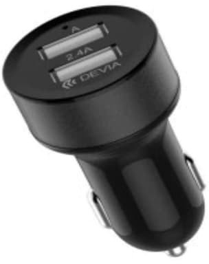 Devia Smart Series Premium Car charger 2 x USB 2.4A + Micro USB Cable 1m Black
