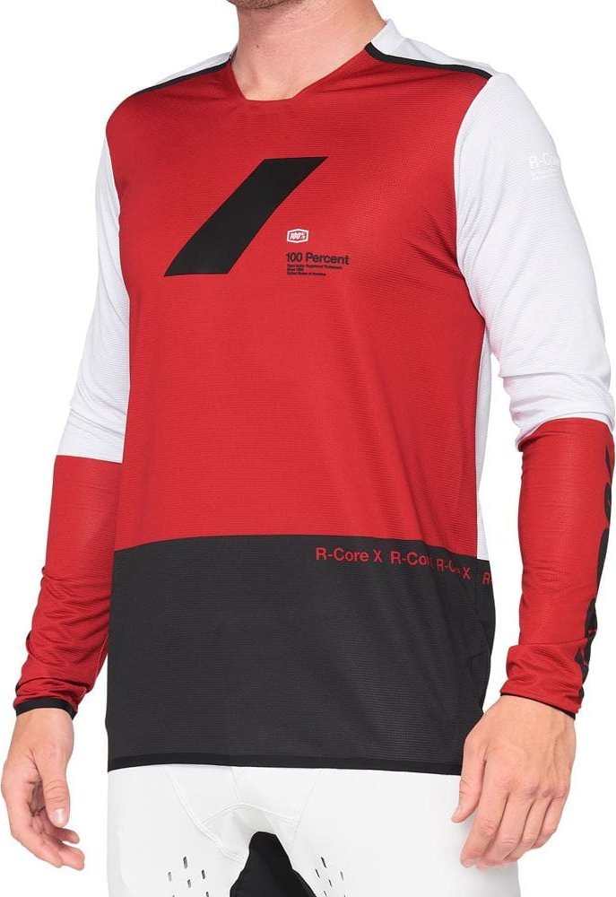 100% Koszulka męska 100% R-CORE X Jersey długi rękaw cherry black roz. XL (NEW 2021)
