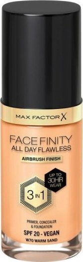 MAX FACTOR Kremowy podkład do makijażu Max Factor Facefinity 3 w 1 Spf 20 N 70 Warm Sand 30 ml