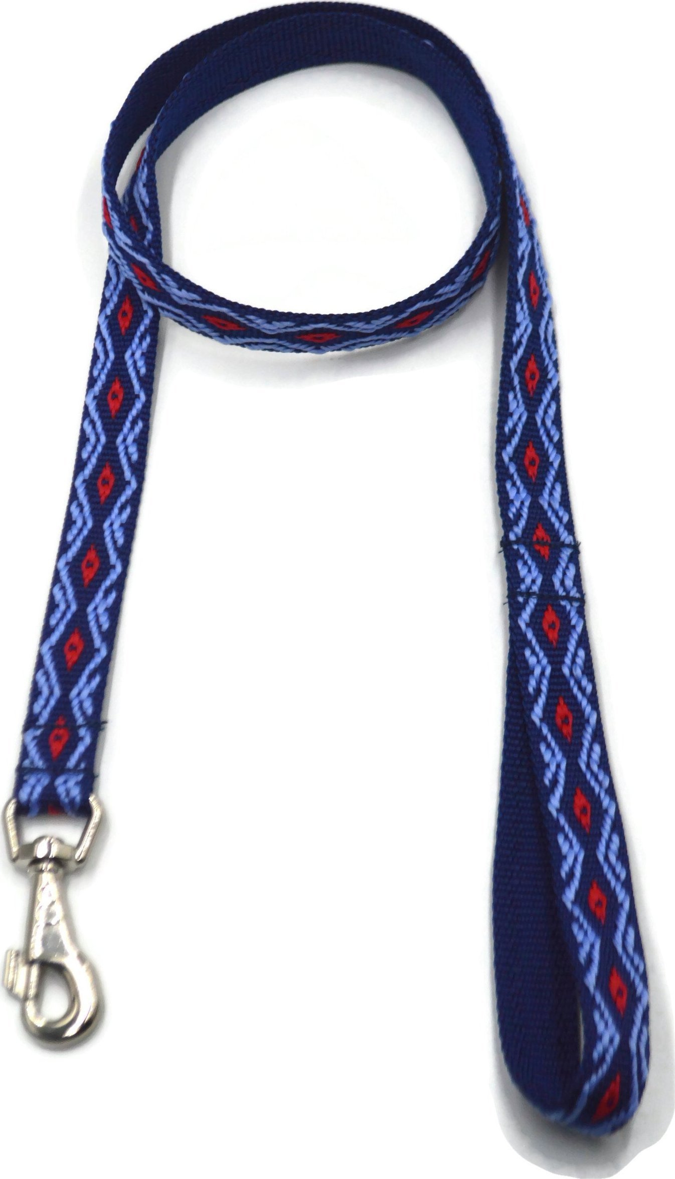 Alizoo Piękna tradycyjna smycz dla dużego psa 25mm/130cm Romb - ALIZOO