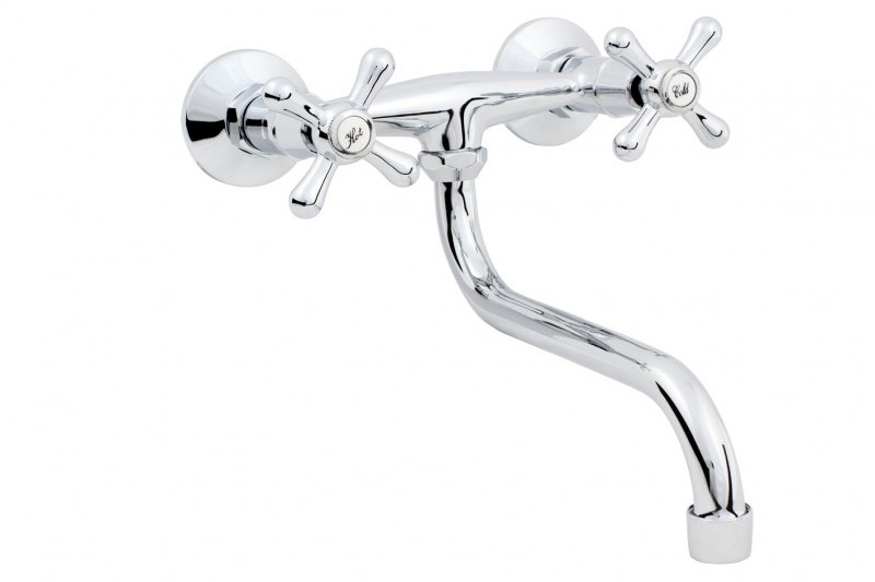 Bateria kuchenna Hydroland Retro ścienna chrom (B204)