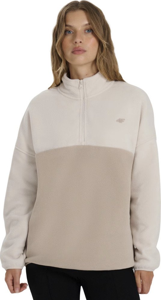 Bluza polarowa damska 4F F421 kremowa 4FWAW25TFLEF42112S XL