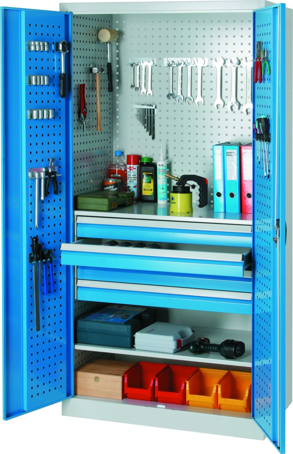 Meva Szafa warsztatowa spawana z szufladami na narzędzia 95x60x195cm
