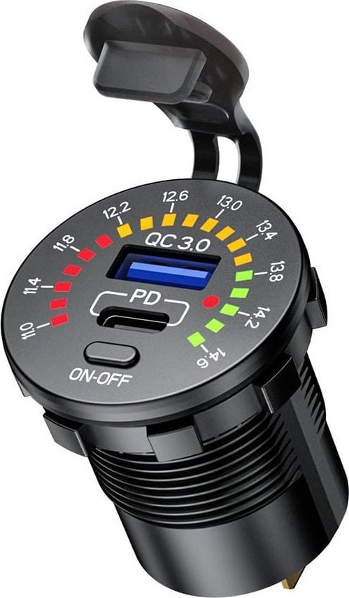 Motocyklowe gniazdo USB 3.0 oraz USB Typ-C PD eXtreme MUS15 40W